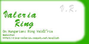 valeria ring business card